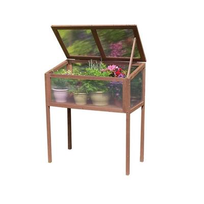 China Custom Wooden Greenhouse Box Easily Collected Growing Vegetables In Outdoor Garden Terrace Plant Horticulture Landscaping Greenhouse for sale