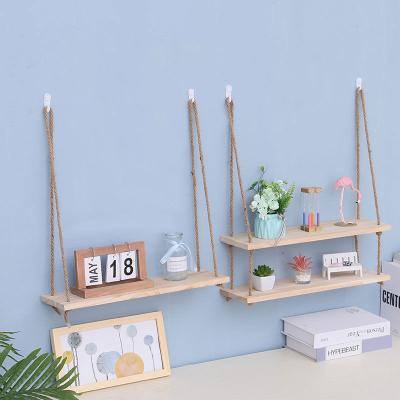 China Lowest Minimalist Plant Wall Shelves Home Decor For Storage Ledge Wooden Wall Shelf Kitchen Living Room Bedroom Garden Decoration Display for sale