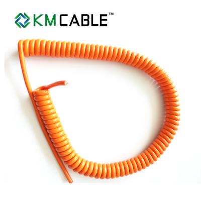 China Shielded Power Spiral Flexible Cable Outdoor 2 Wire PVC Insulation CE Certificate for sale