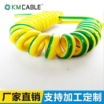 China Spiral Flexible Cable Curly Cord Fine Copper Wire DC1000V Oil Resistant for sale