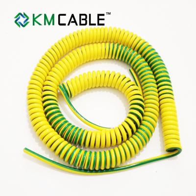 China Yellow PVC Industrial Wire Harness Cable Assembly With Round Ring Copper Connector for sale