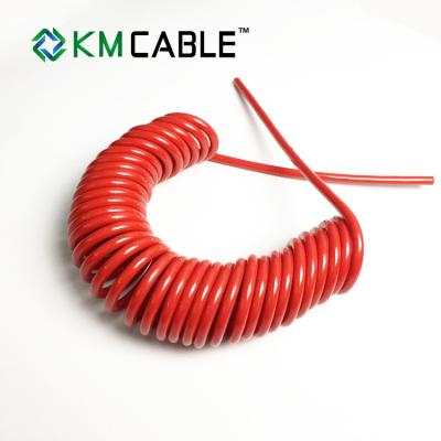 China High Flexible 6 Conductor Coiled Cable , Copper Spiral Power Cable for sale