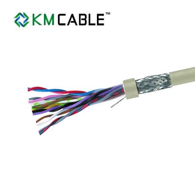 China Tinned Copper Braided Screened Cable / Screened Power Cable Grey Jacket Color for sale