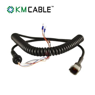 China Shielded Electrical Spiral Flexible Cable Coiled Extension Gen 5 Coil Cord 144065 Control Box Wire for sale