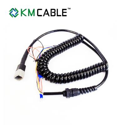 China Coiled Extension Spiral Cable Assembly Fine Copper Wire Replacement Joystick Parts for sale