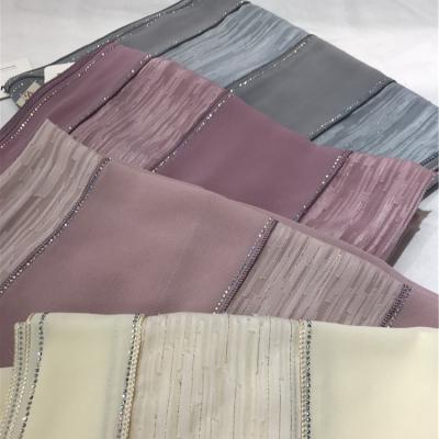 China High Quality Chiffon Women Rhinestones Splicing Chiffon Head Scarf Lace Up Muslim Female Hijab Shawl And Wrap Stoles for sale