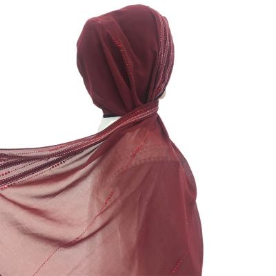 China Chiffon Women Chiffon Scarf Shawls Simulation Chiffon Long Pulls On Muslim Hijab for sale