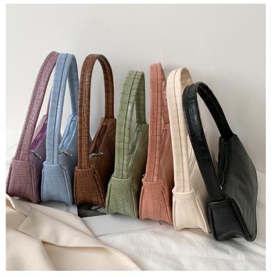 China Vintage Totes Fashion PU Shoulder Handbags Female Subaxillary Clutch Top Handle Leather Armpit Bag Small for sale