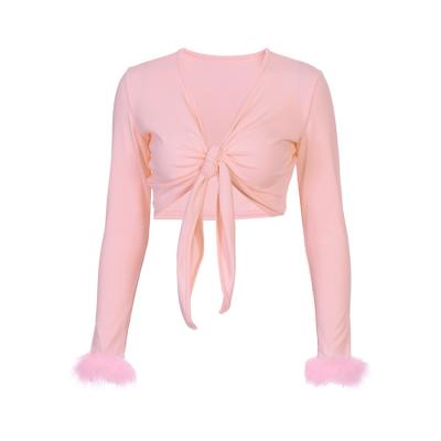 China Manufacturer new breathable high quality rose feather eco-friendly crop tops clothing women camisole for sale