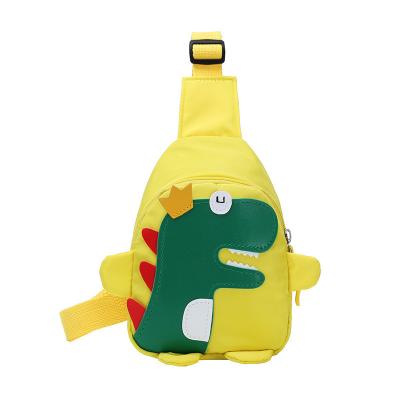 China New Cute Cute Monster Backpacks Kindergarten Simple Oblique Kids Bag Snack Shoulder Funny Cartoon Dinosaur Backpack For Children for sale