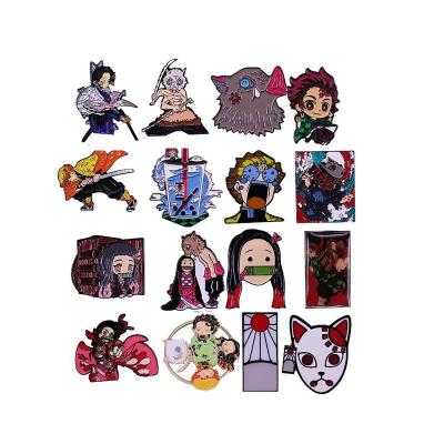 China Style Japanese Comic Figure Europe Anime Hard Enamel Pins Collect Metal Cartoon Brooch Pin Collar Lapel Badges Jewelry Pin Demon Slayer for sale