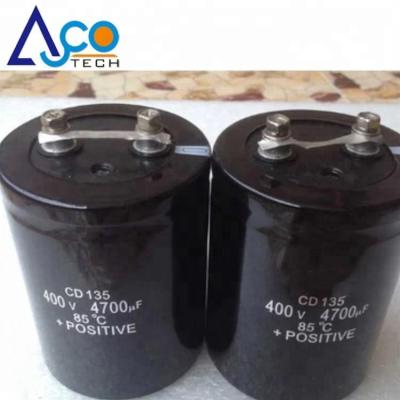 China Screw Power 4700uf 400v Aluminum Electrolytic Capacitors 400V4700UF 75X145 for sale