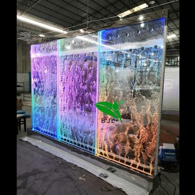 China Custom American Factory Style LED Multi Color Music Waterfall Wall Water Bubble Wall Fountain With Speaker for sale