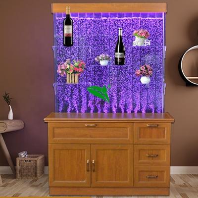 China (Other) Adjustable Modern Home Led Aquarium Waterfall Glowing Acrylic Wall TV Cabinet for sale