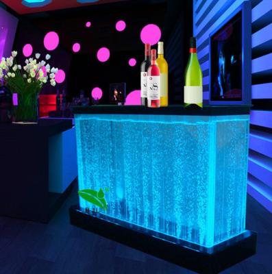 China Modern Led Water Bubble Bar Table / Counter With Shelf Night Club Furniture For Sale for sale