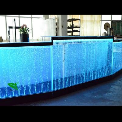 China Customized Size Modern LED Light Up Aquarium Restaurant Table Bar Counter Design for sale