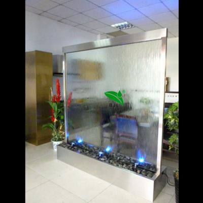 China Minimalist Exterior Glass Wall Indoor Waterfalls for Homes Artificial Waterfalls for sale