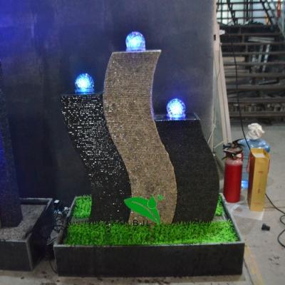 China Artificial Indoor Fengshui Wall Stone Waterfall Fountain Waterfall For Garden Waterfall for sale