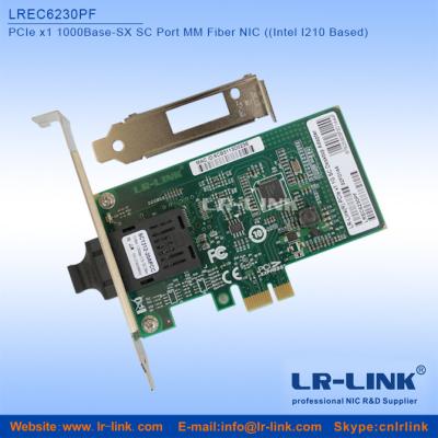 China PCIe x1 1000BASE Desktop Fiber Ethernet Adapter (Intel I210IS Based) for sale