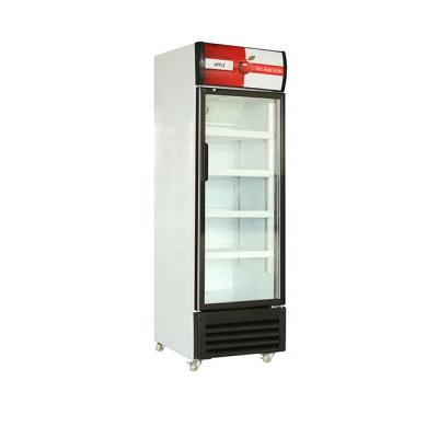 China Single-temperature Upright Upright Cooler Refrigerator Showcase Glass Door Display Fridge Single-temperature Glass Supermarket Commercial for sale