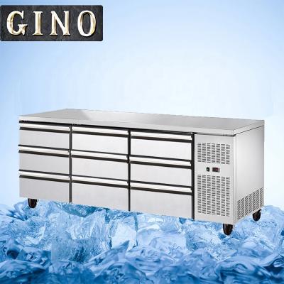 China Commercial Single-temperature Refrigerator Undercounter Fridge Freezer Refrigeration Equipment With Drawers for sale