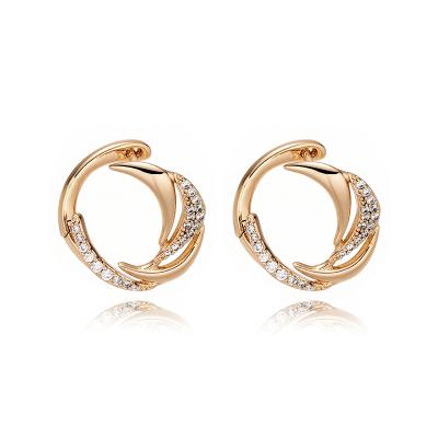 China Vintage Aretes Bead Earring 18K Gold Sublimation Earring Masks Copper Plated Diamond Hoop Earrings For Women Environmental Gift for sale