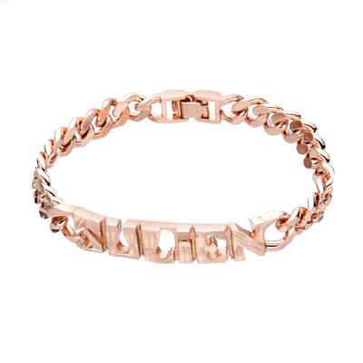 China CLASSIC New Arrivals Personalized Bracelet 14K Gold Plated 2022 Opp Style Bag Women's Latest Alloy Chain Necklace Designs BRACELETS for sale