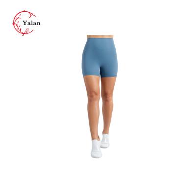 China Hot Sale Moisture Breathable Wicking Waisted Women Lightweight High Yoga Shorts for sale