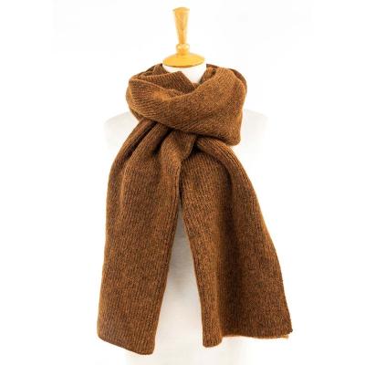 China Oversized Soft Rib Stoles Headwear Pashmina Blanket 23%Polyester 5%Wool Clothing Accessory 47% Winter Warmth Solid Wool Unisex 25% Acrylic Nylon Brown for sale