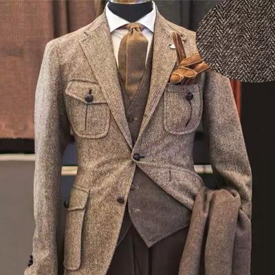 China 2021 new type wool fabric hunting suit man Anti-wrinkle custom made elegant formal suit for sale