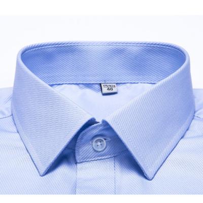 China Business color anti-pilling long-sleeved shirt that does not require ironing fashion high-grade solid slim men's anti-wrinkle shirt for sale