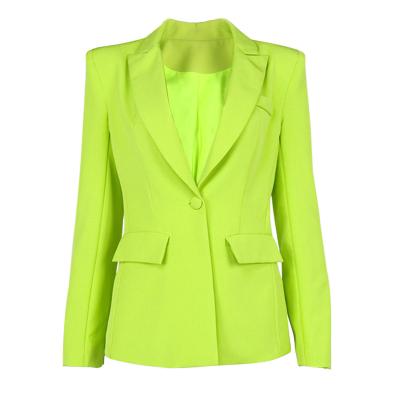 China Wholesale Fashion Anti-wrinkle Pure Color Sheath Long Straight High-waist Blazers Ladies Slim Women for sale