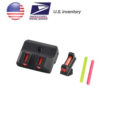 China MAGORUI Fiber Optic Front And Rear Sight Glock Pistol Sights For Standard Models A073-2 Pistols for sale