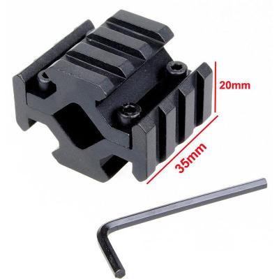 China MAGORUI Aluminum Universal 4 Picatinny Weaver Rail 3 Slot Barrel Mount 20mm For Scope Sight for sale