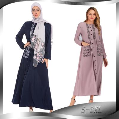 China Hot Sale Long Middle Eastern Fashion Plus Size Women Dresses New Design Cool Dubai Islamic Clothing Beautiful Muslim Women Dress for sale