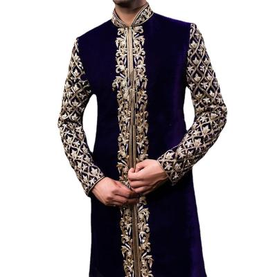 China New Youth Men's Long Shirt Design Abaya Muslim Abaya Islamic Clothing Arabic High Quality Wholesale Casual Ordinary Black Muslim Long Robe for sale