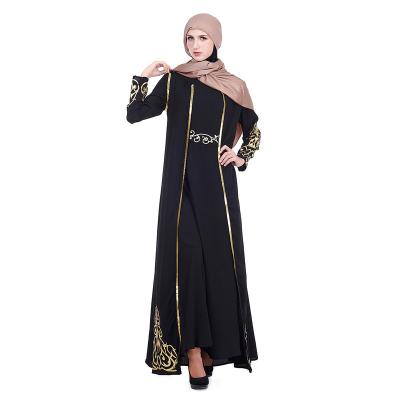 China High Quality Well Made Dubai Selling Middle East Muslims Embroidery Long Sleeve Beaded Dress Manufacturer Hot Women Dress Long Islamic Clothing Abaya Muslims for sale