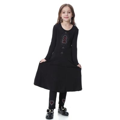 China Wholesale Southeast Asian Long Skirt Pattern Kids Abaya Costume Girl Kids Muslim Dress for sale