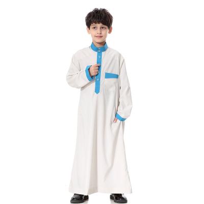 China Breathable Stain Middle East Boys Teenage Robes Long Sleeve Embroidered Traditional Muslim Kids Clothing Muslim Islamic Clothing Boys for sale