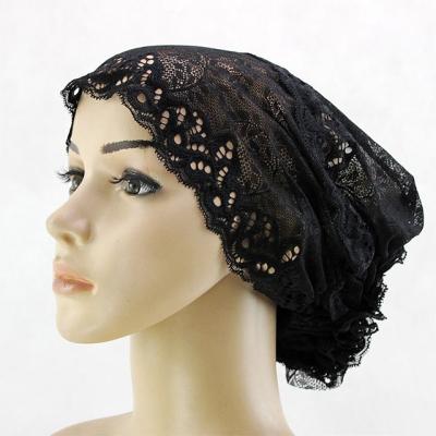 China Formal Muslim Hijab Inner Hat Headwear Turban Flowers Cotton Islamic Hat For Women for sale