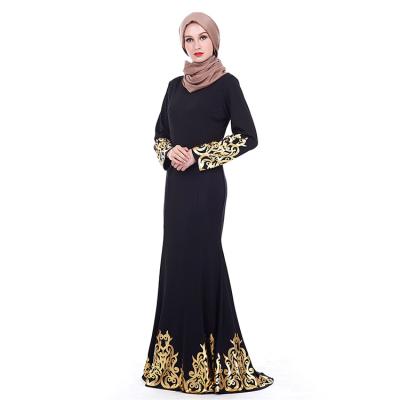 China Abaya Muslim Abaya Long Robe Polyester Long Robe Gown Muslim Abaya Arab Women Classic Loose Suntan Stain News Rayon Cotton Black Clothing for sale