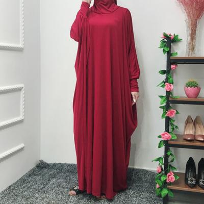 China Wholesale Hooded Women Solid Hooded Muslim Abaya Prayer Clothing Abaya Long Robe Long Gown Sleeve Doll Muslim Dresses for sale