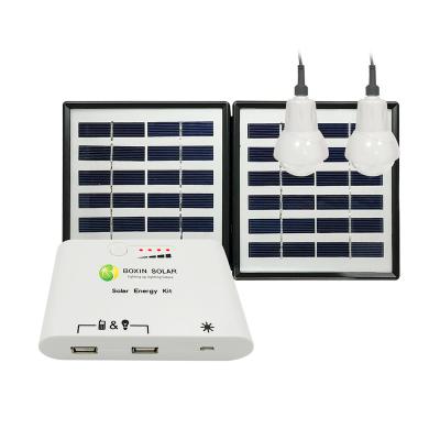 China Solar Home System Portable Solar Charged Rechargeable Solar Home Light System Mini Home Lighting System for sale