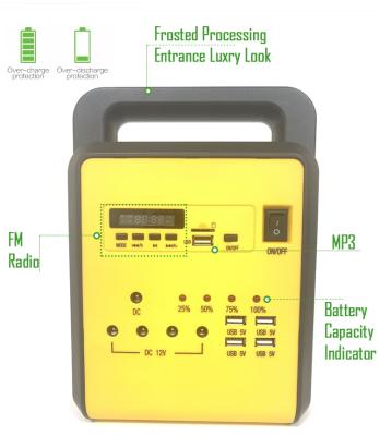 China Home Portable 80Wh Battery Solar Lighting System For Household Emergency Energy Storage Mobile Power Supply for sale