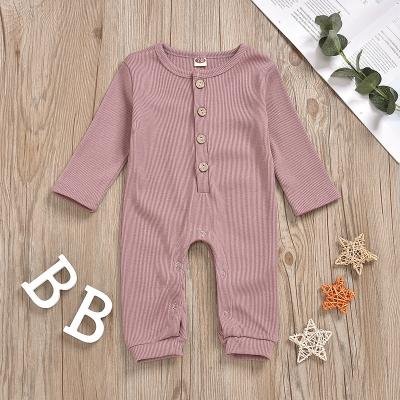 China Wholesale Comfotable Summer Sweet Knitted Baby Rompers Long Buttons Clothing Suit for sale