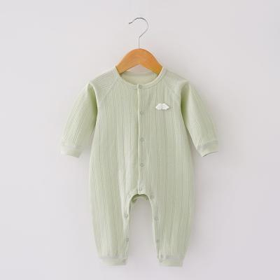 China Cozy Wholesale Baby Clothes Long Organic Cotton Jumpsuit Baby Rompers for sale