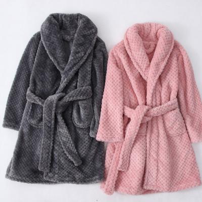 China Solid Color Baby Bathrobe Children Thermal High Quality Simple Custom Bathrobe for sale