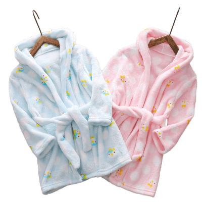 China Thermal Custom Design Hooded Child Sleepwear Set Baby Bathrobe Kids Bathrobes for sale