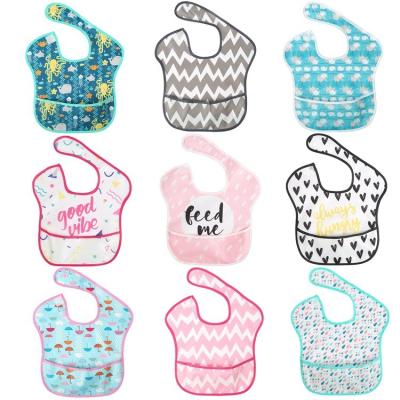 China Antibacterial Promotional Fashion Washable Feeding Organic Baby Waterproof Bibs for sale