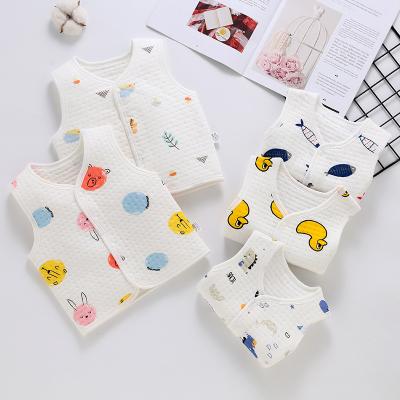 China New Breathable Fashion Keep Warm Cartoon Plain Kids Baby Knit Sleeveless Cardigan Vest for sale